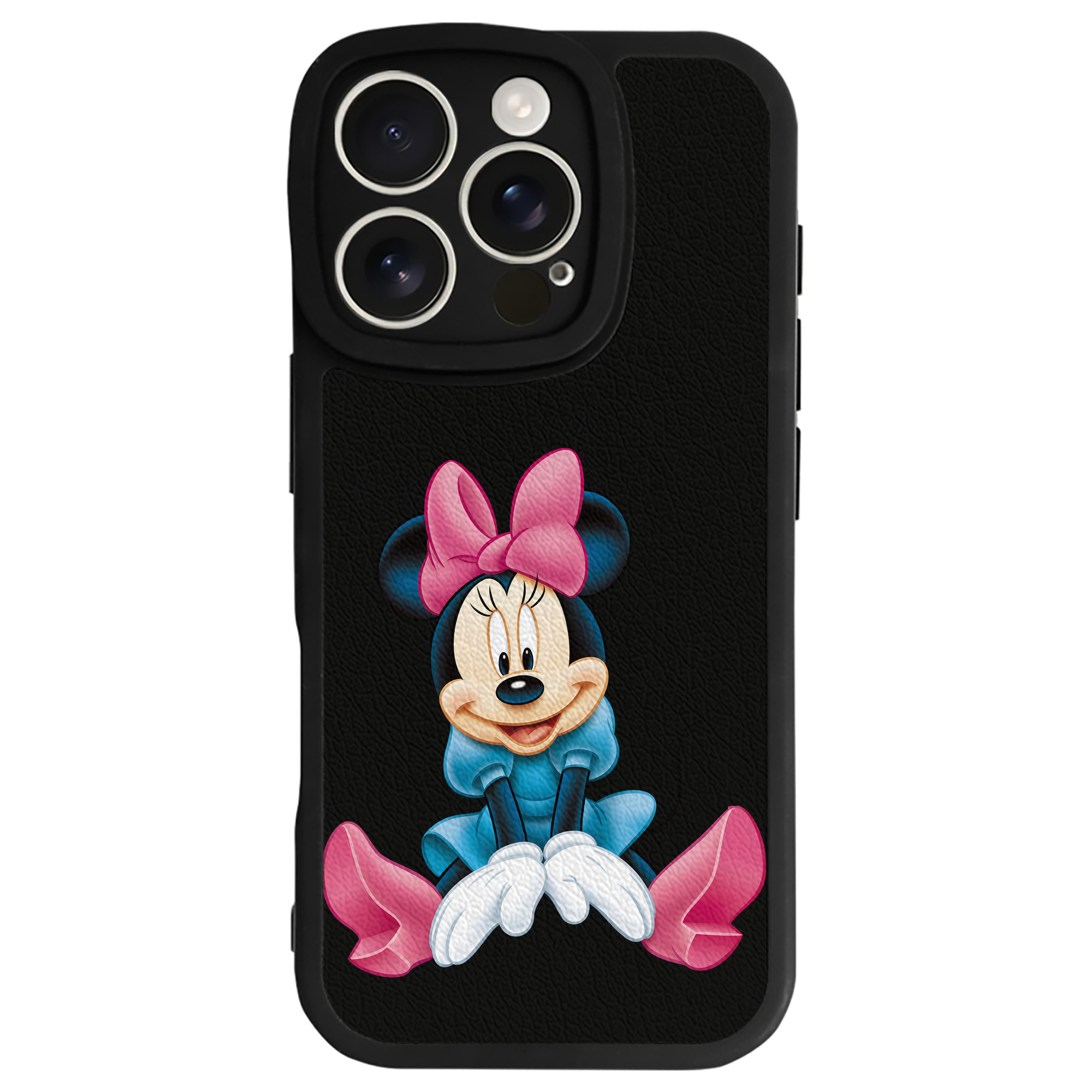 （画像用） ミッキーマウス Mickey Mouse 【iPhone 16シリーズ対応】シリコンスマホケース（レザー調） 材質：シリコン